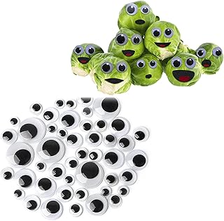Googly Eyes, 3 Sizes Goggly Eye Wiggly Eyes 100PCS Stick On Googley Eyes Self Adhesive Big Googly Eyes Wobbly for Arts & Crafts Supplies for Kids Googly Eyes for DIY Scrapbooking Crafts