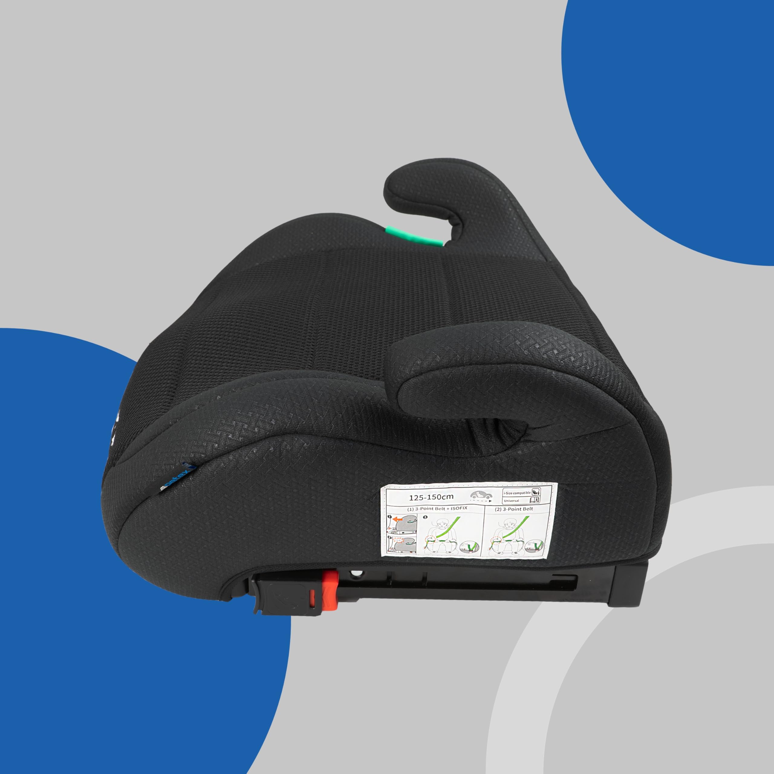 PETEX Auto-Kindersitzerhöhung Max Plus i-Size ECE R129 Isofix 125-150 cm schwarz