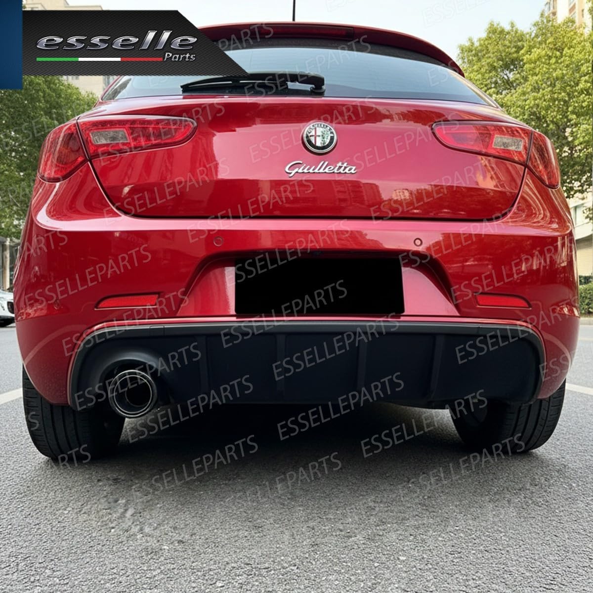 Terminale Scarico Carbonio 100mm Inox per Alfa Romeo Giulietta Plug&Play