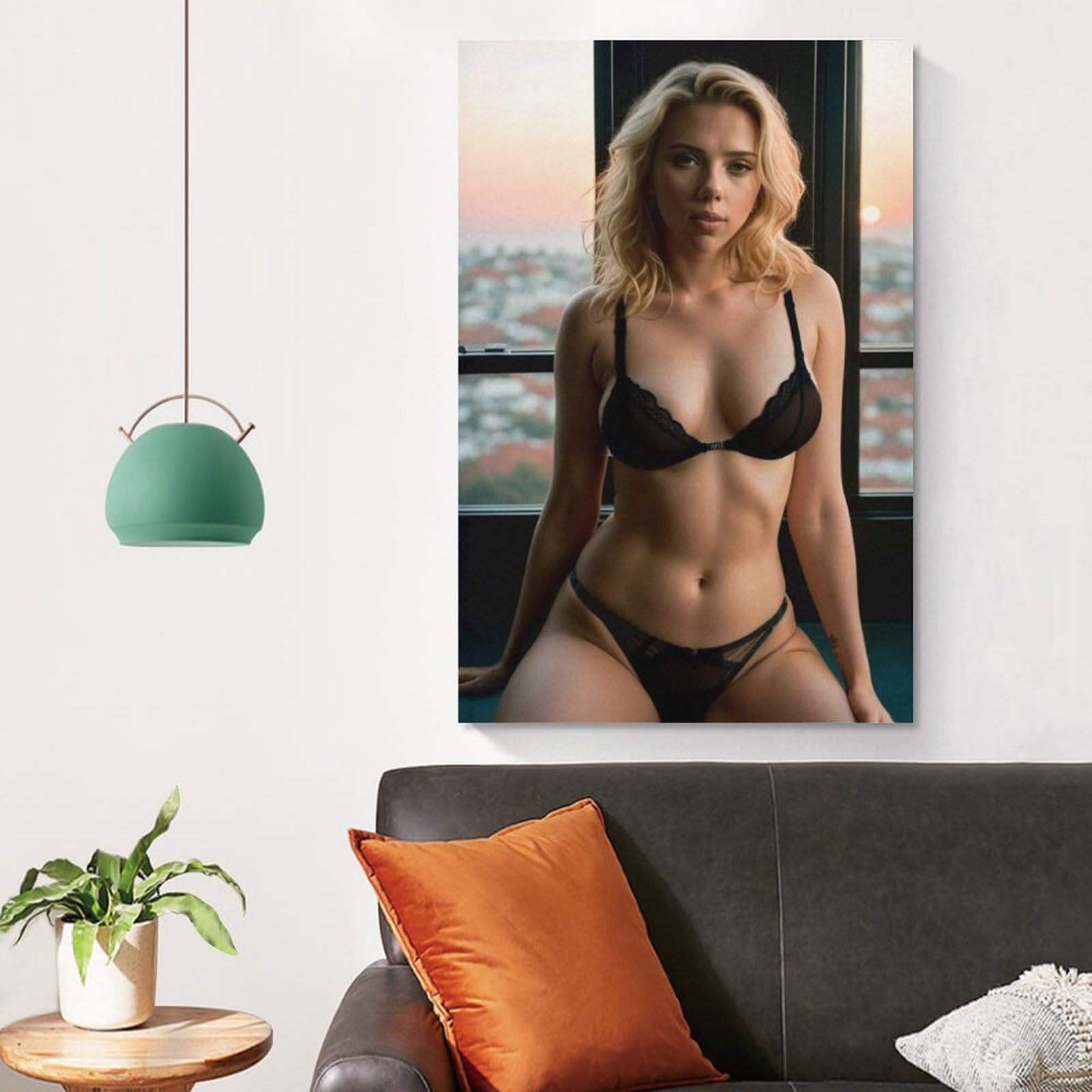 Poster artistico da parete con Scarlett Johansson Hot Girl (86), decorazione artistica da parete per soggiorno e casa, 30 x 45 cm