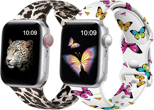 Paquete de 2 correas solo compatibles con Apple Watch de 1.496 pulgadas, 1.575 pulgadas, 1.614 pulgadas, SM, correa de repuesto deportiva de