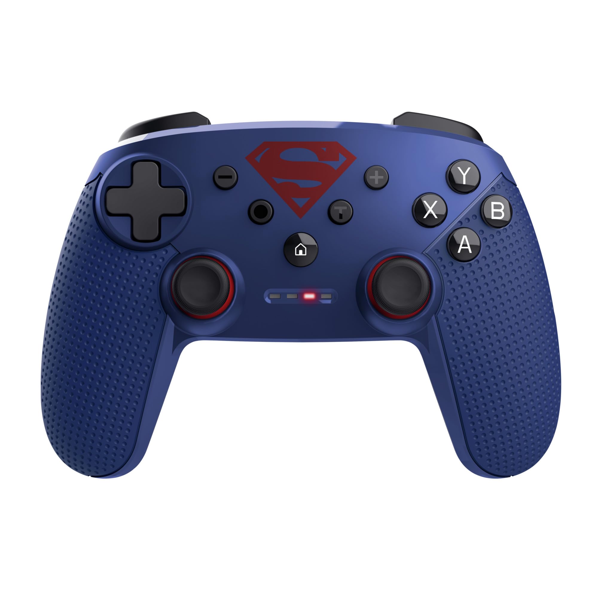 GXTrust 542SM Muta Manette Switch & PC sans Fil Licence Superman Bluetooth / 2.4GHz / USB, Batterie Rechargeable, Contrôleur de Jeu Nintendo Switch OLED/Lite iOS Android Consoles Windows, Bleu