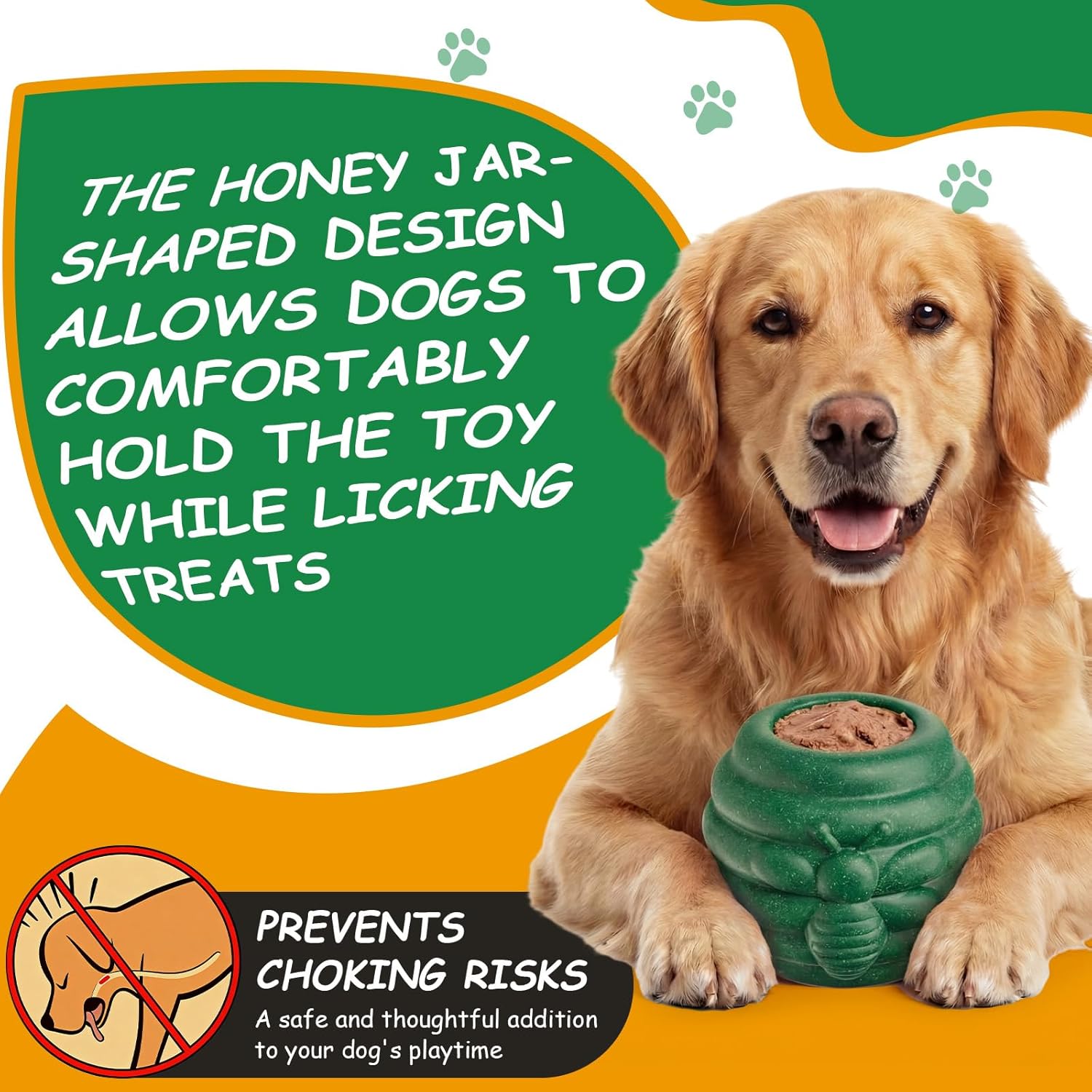 Gemscream 2 Pack Large Dog Toys for Aggressive Chewers, Dog Treat Dispensing Toy to Keep Them Busy, 2-in-1 Fillable Holder with 2 Cups and Food-Dispensing Lids for Large Medium (Yellow,Green)