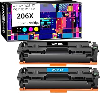 206X compatível com cartucho de toner ciano preto HP 206A para HP Color Laserjet Pro MFP M283cdw M255dw M283cdw M283 M255 compatível com cartucho de toner original