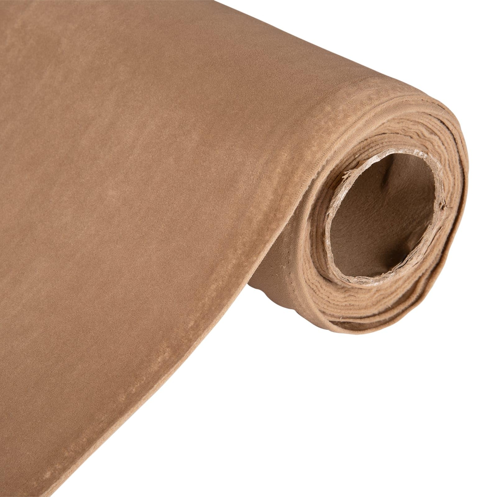 1m Soft Biscuit Velvet Fabric – 150cm 60 Inch Wide Plush Upholstery Material for Curtains, Blinds, Chair Covers, Cushions, Garments & Soft Furnishings –Velvet by The Metre by Discount Fabrics LTD — image 1
