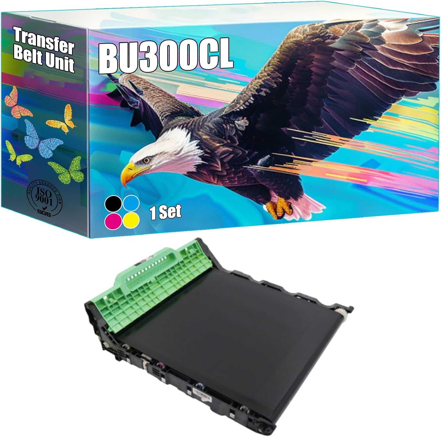 BU300CL Transfer Belt Unit Compatible for Brother HL-4150CDN HL-4570CDW HL-4570CDWT Printers, High Yield 50000 Pages, Bright Colors Clear Printing (1 Set)