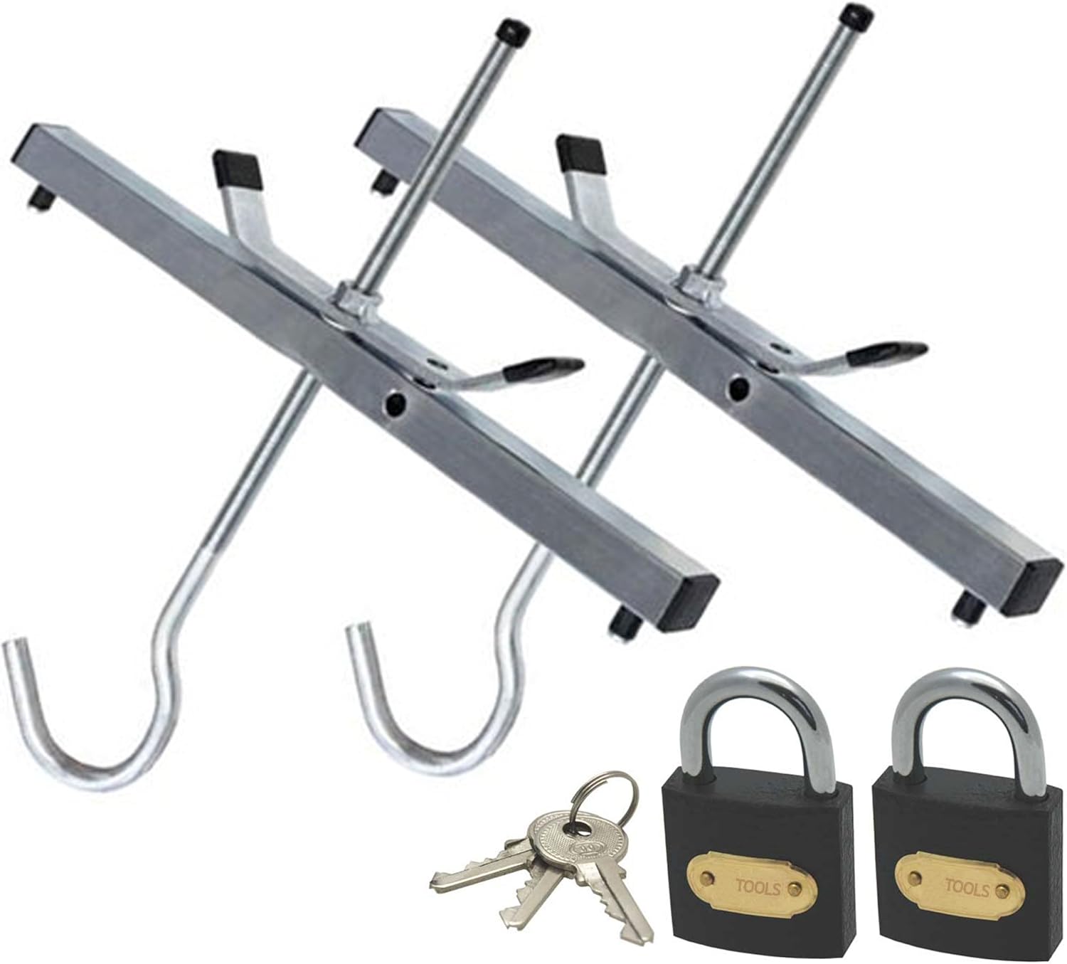 XTools Universal Ladder Clamp Roof Rack Secure Lockable Clamps Amazon