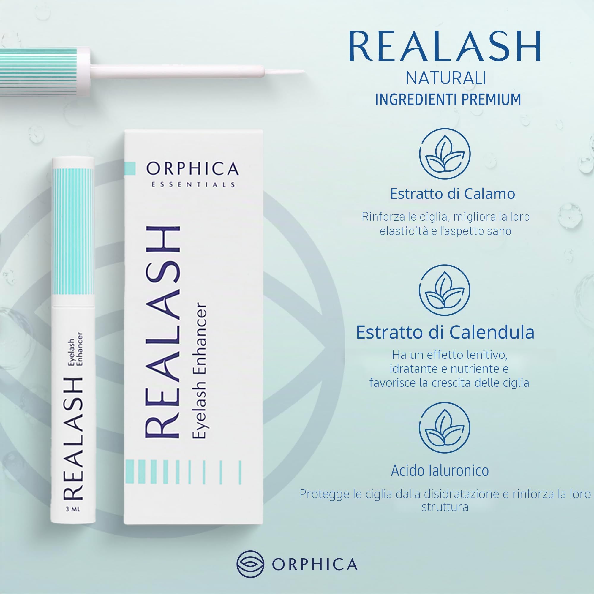 ORPHICA Brow & Realash Set - Siero per ciglia 3 ml + Siero per sopracciglia 4 ml - Crescita Intensiva Lash Serum Booster, Siero Allungante - Conditioner con Peptidi Attivi