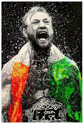 Póster de lucha firmado de CM con cita Canavs para habitación de niños, estilo sin marco, 24 x 36 pulgadas (23.6 x 35.4 in)