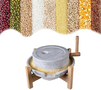 Stone Grain Mill, Flour Mill Grinder For Home, Stone Mill For Bean Barley Spice Corn 40cm/15.7in