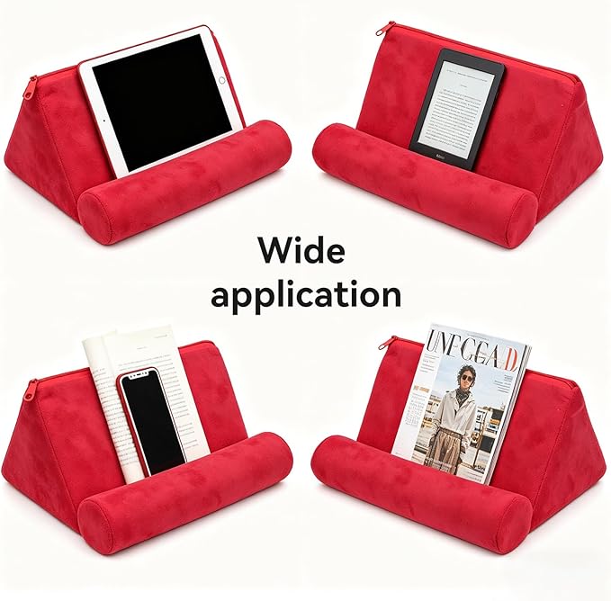 Soporte almohada para tablet Cyrank, color rojo, suave y portátil miniatura 6
