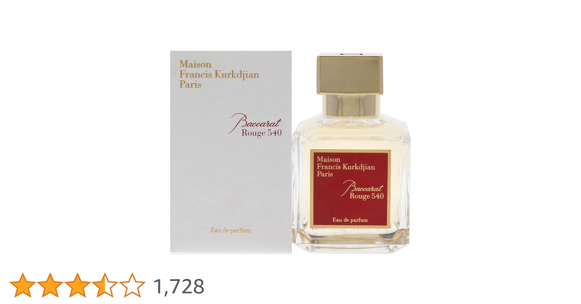 香水(女性用) Maison Francis KurkdjianBaccaratRouge540 Maison Francis Kurkdjian Baccarat Rouge 540 EDP Spray Unisex