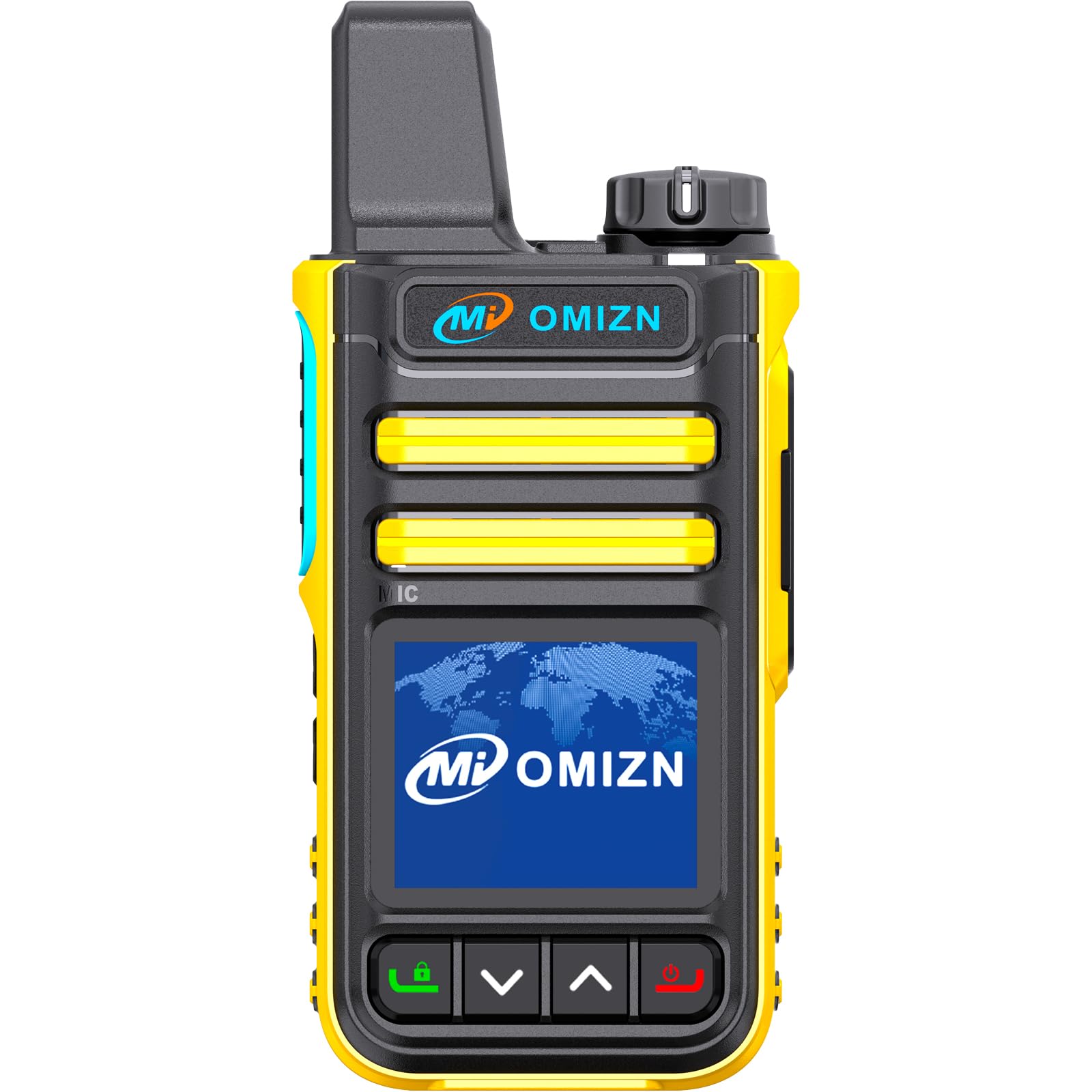 G3 4G POC Funkgerät mit SIM Karte, AES257, ANC für Teams Gelb 1Set | Große Reichweite, IP65 Schutz, 8000mAh Akku, USB-C, einfache Gruppenkommunikation