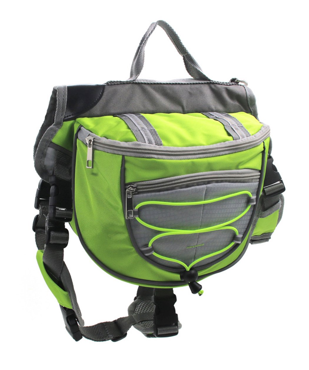 Xiaoyu Zaino per cani, porta bretelle a sella regolabile, per il viaggio campeggio trekking, verde, L