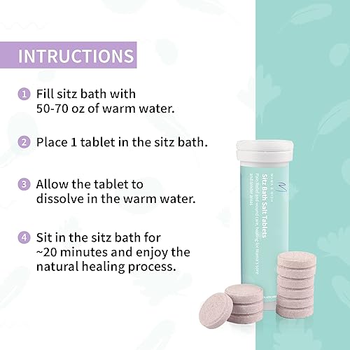 Miniatura 3 de Sitz - Pastillas de sal de baño para el cuidado posparto  Paquete de 10 artículos esenciales posparto para el cuidado posparto  Recuperación