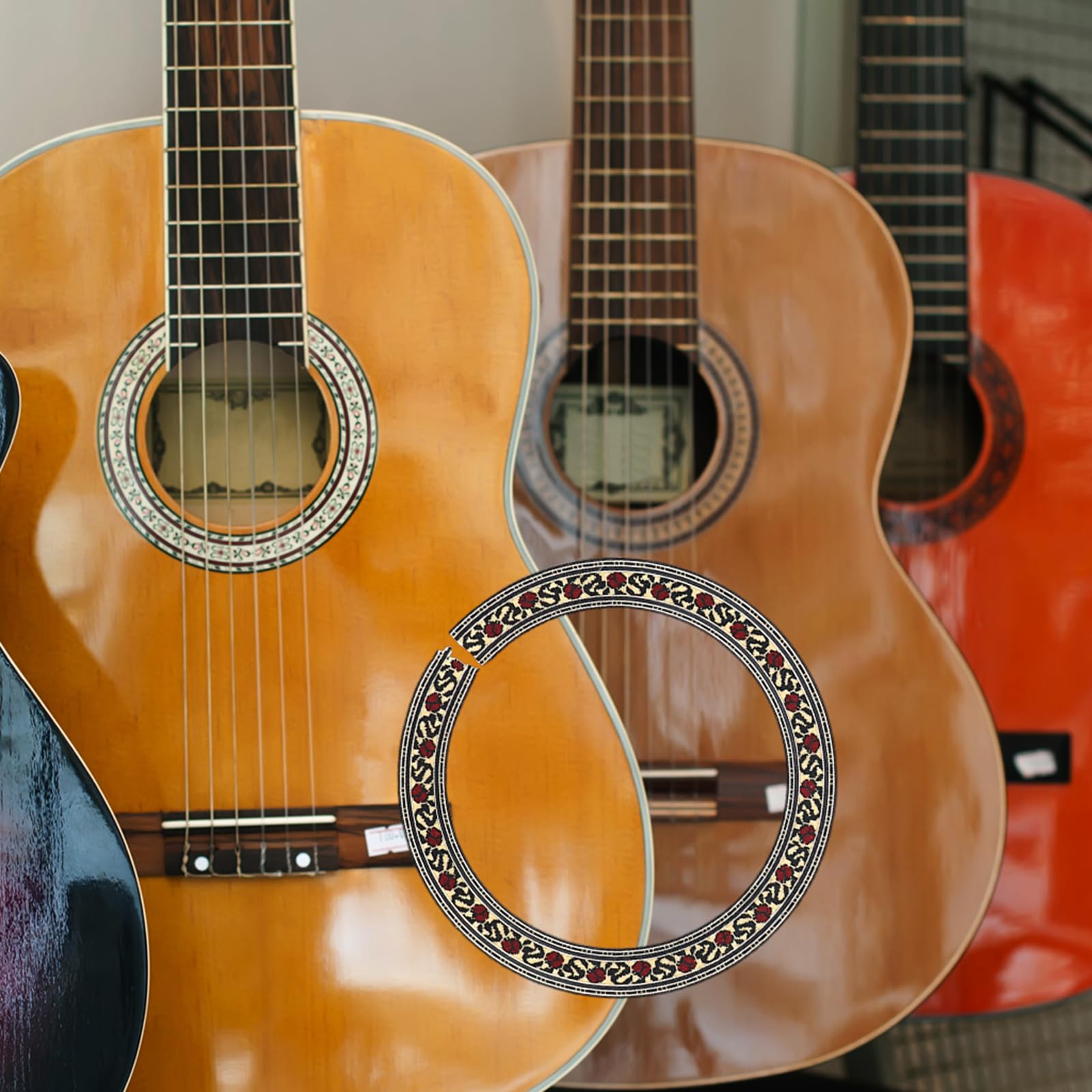 Guitar Rosette Inlay Sound Hole Decal Guitar Inlay Guitar Rosette Decal Classical Guitar Decals Guitar Soundhole Inlay