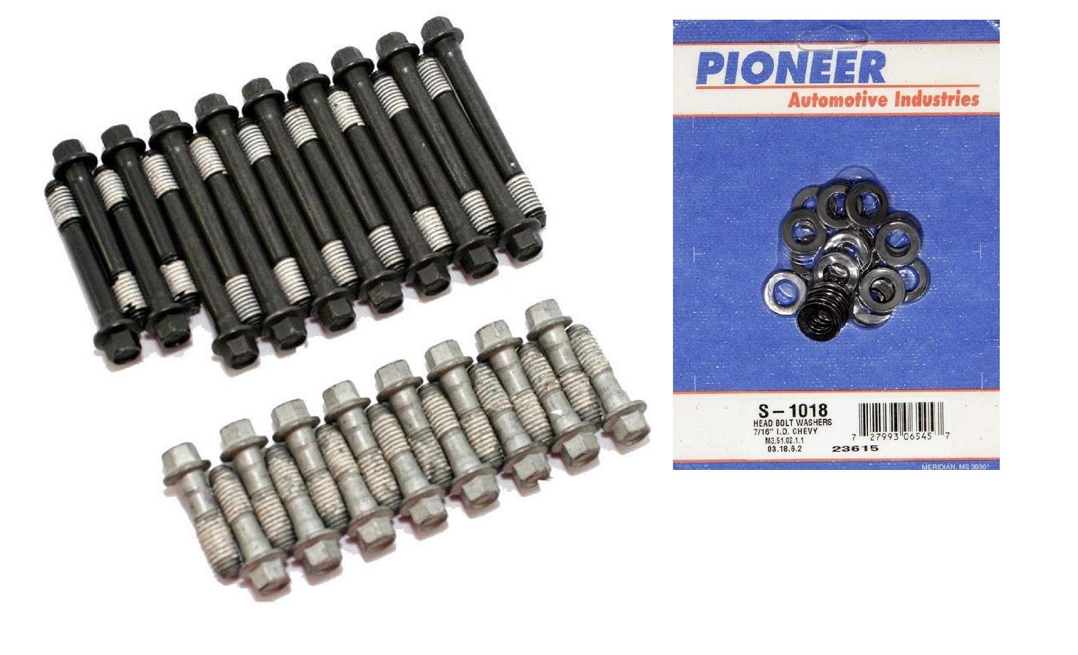 Amazon Com Chevy 265 2 302 5 0l 305 5 7l 350 400 Cylinder Head Bolts Washers Set Bolts Washers Automotive
