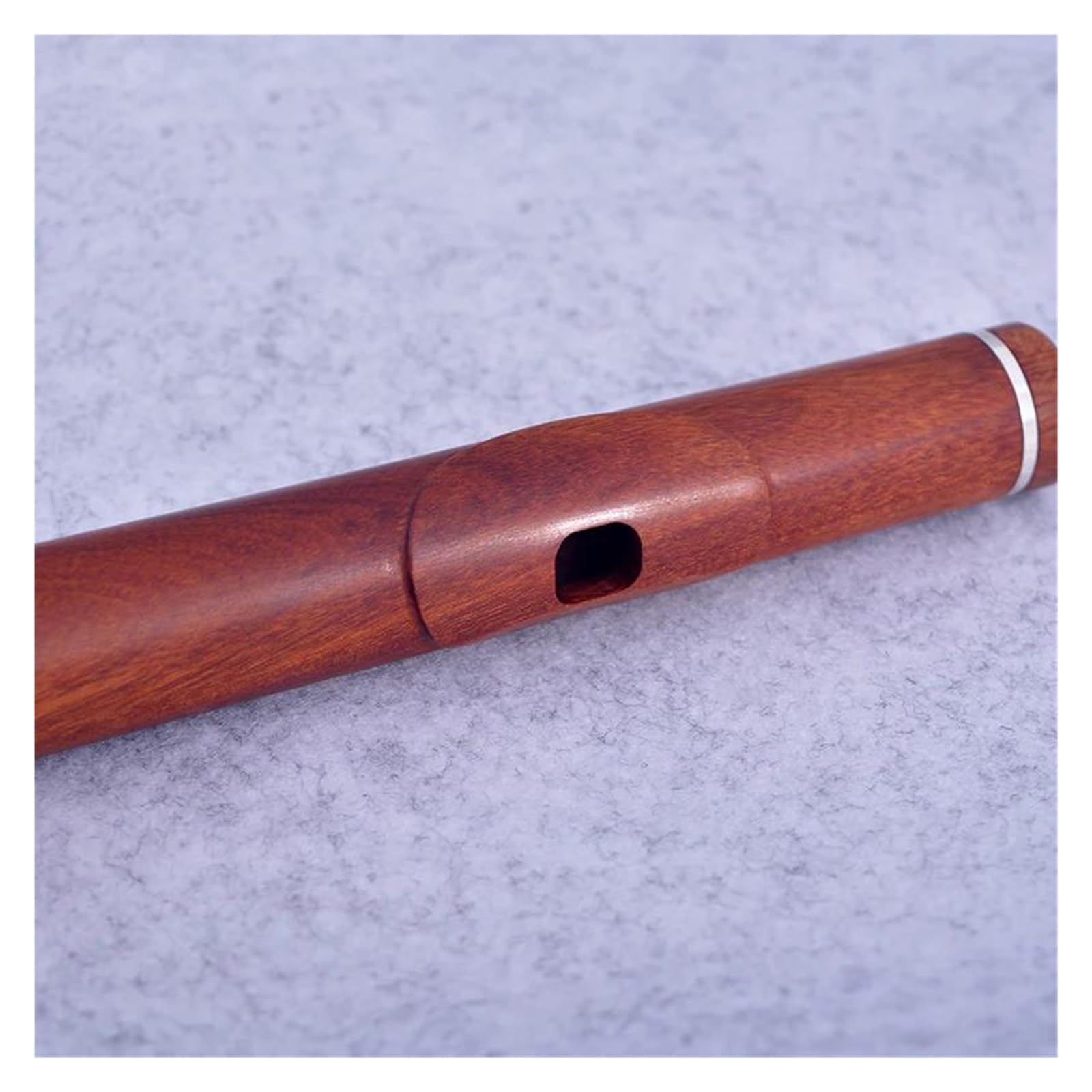 Flautas para principiantes Flauta De Secoya 17 Agujeros Abiertos Llave E Chapada En Plata Palisandro Profesional(Redwood)