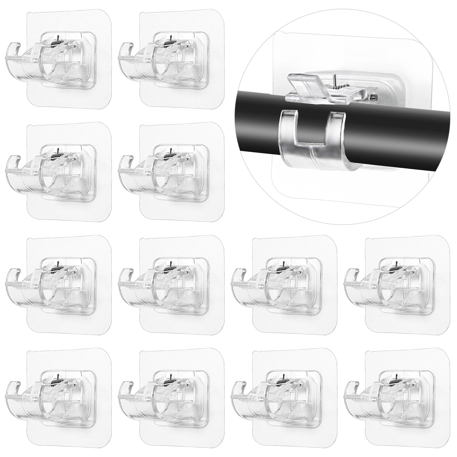 gaoduanluoluo 12 Pack Self Adhesive Curtain Hooks