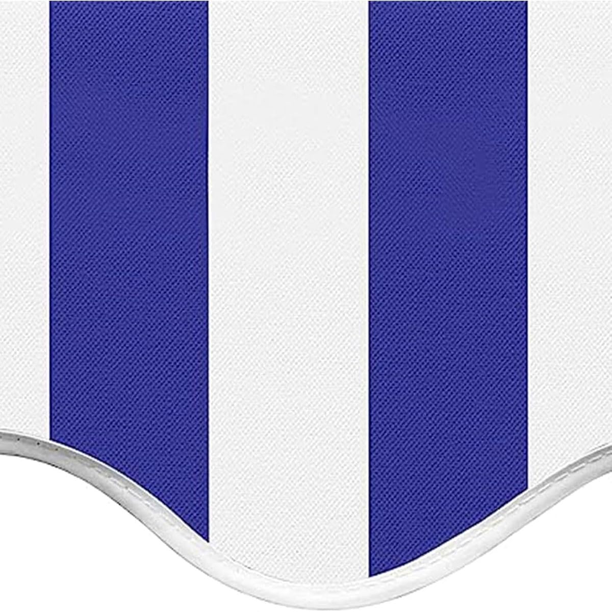 Telo per Tende da Sole Manuale 2.0m 3.0m 5m, Tessuto di Ricambio per Tende da Sole da Giardino Esterno, Tettoia di Ricambio Retrattile per Balcone, Nessuna Cornice(Blue And White,200x150cm)