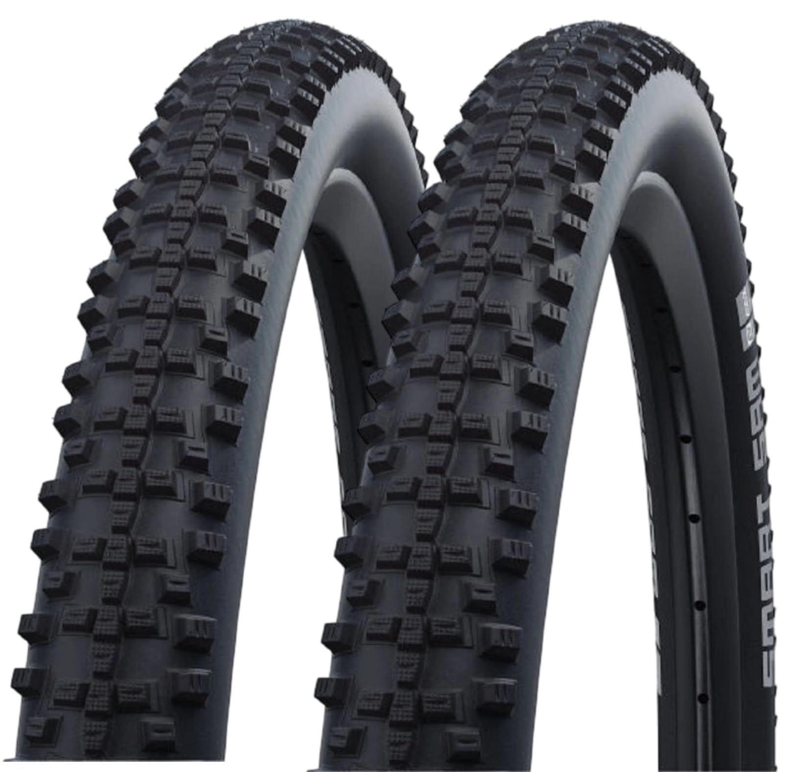 Angebot Set / 2 x Schwalbe Smart Sam Fahrradreifen Addix Performance Line Schwarz 54-507 (24 x 2,10) inkl. maxxi4you Reifenheber