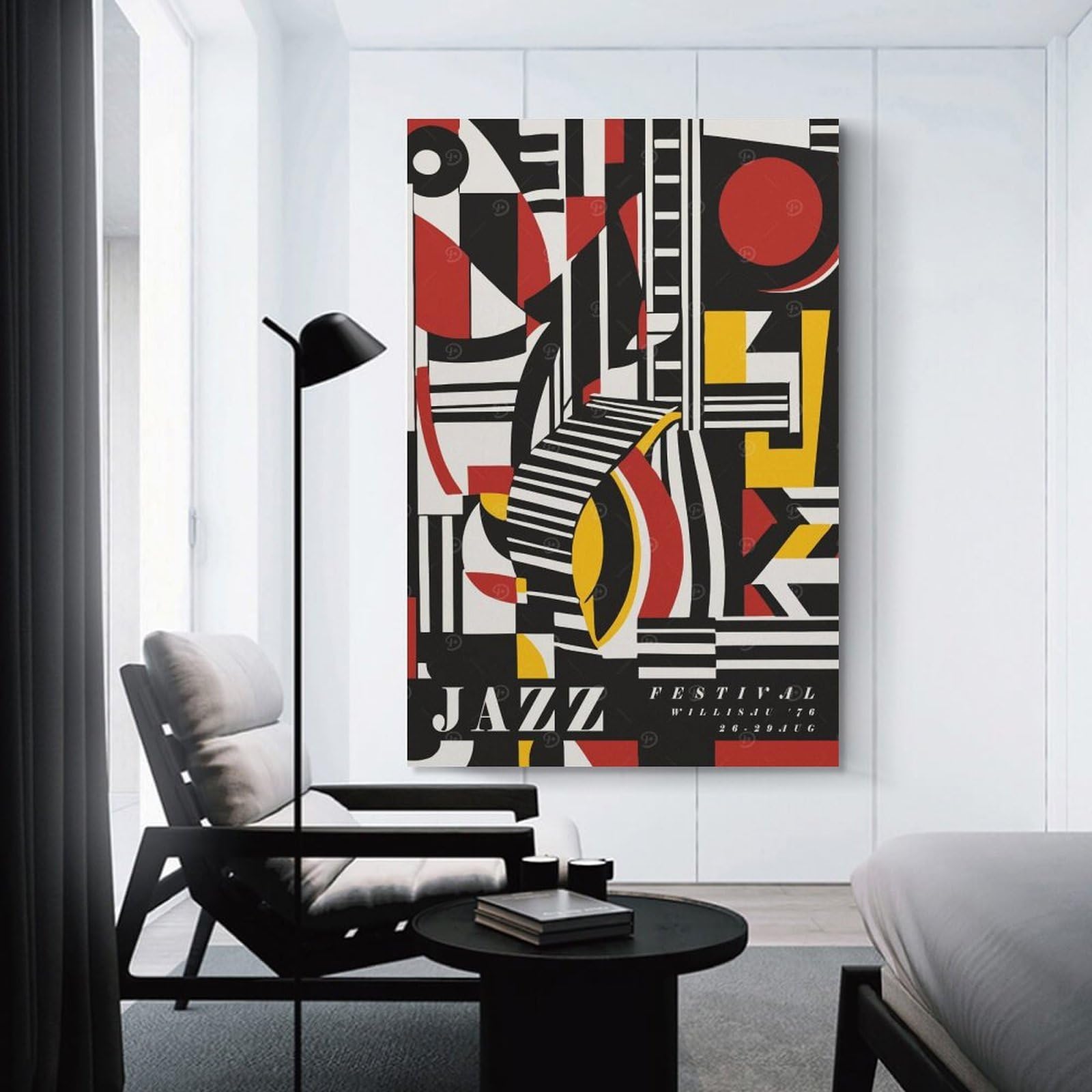 Junmoney Jazz Music Wall Picture Print 08x12inch(20x30cm), for Picture Wall Styling in Lounge Or Bedroom, Ideal for Building A Coordinated Art Wall