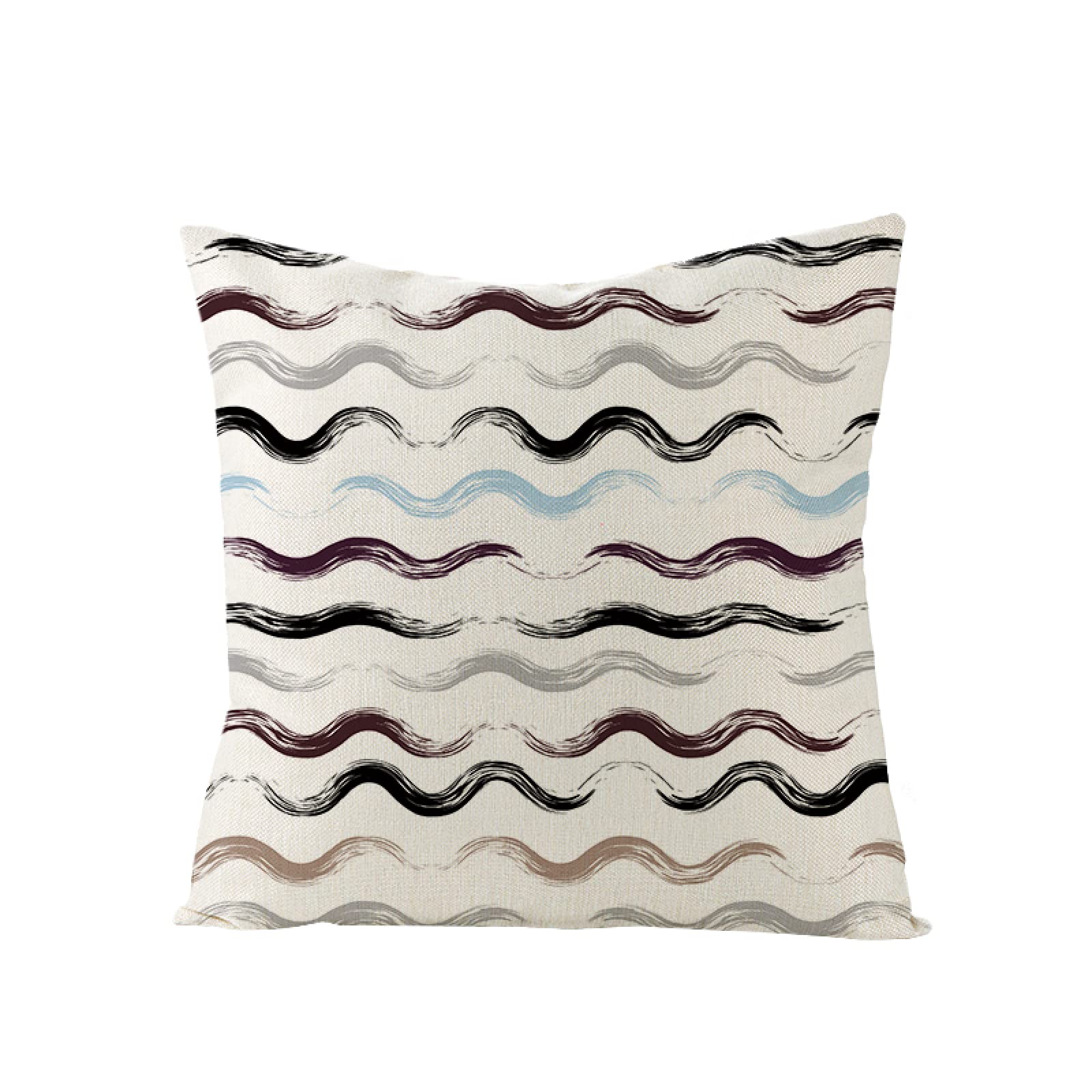 Sofa Fundas Cojines 60x60 Pack de 4 Cuadrado,Funda de Almohada Lino con Cremallera Invisible,Funda de Cojín Decoración para Hogar Sala Cama Jardín Silla Coche-geometría