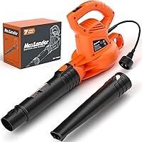 Maxlander 7-AMP Corded Electric Leaf Blower: 350 CFM 155 MPH Lightweight 4lb Handheld for Lawn Patio Garage Car Cleaning