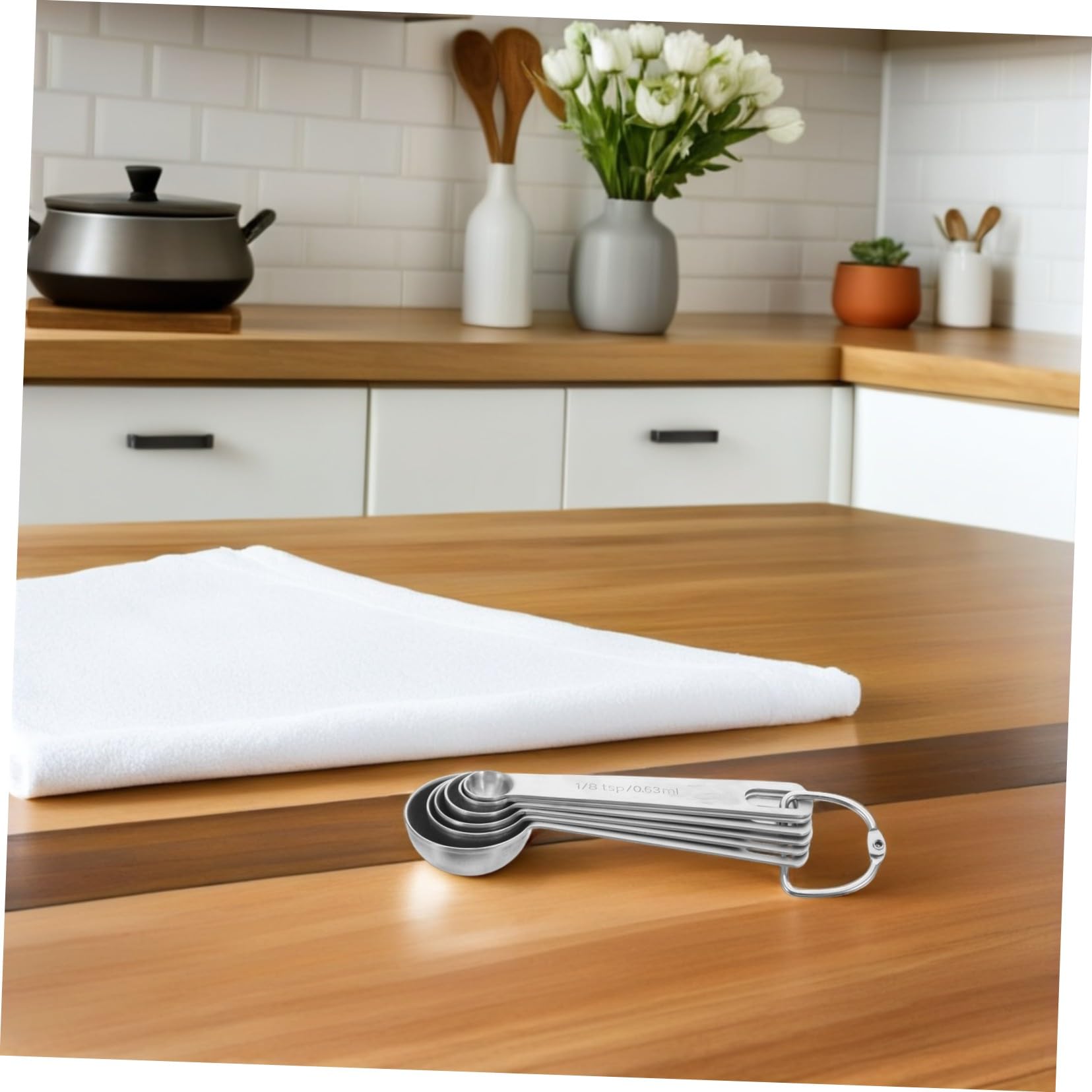 2 Juegos Completo de Tazas y Cucharas Medidoras Inoxidable Duraderas y Ergonómicas para Ingredientes Secos y Líquidos Cocina y Repostería Anidadas para Precisión Profesional