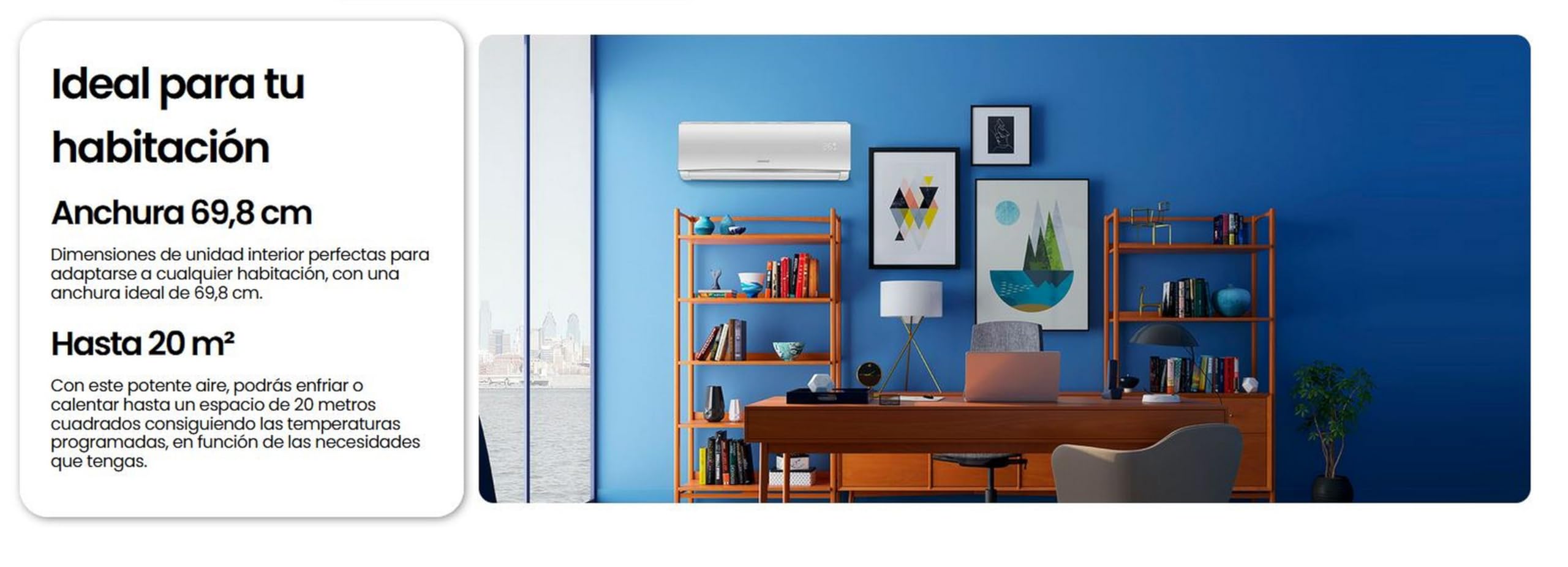 INFINITON Aire Acondicionado SPTSE12A2, 12000 BTU, Wifi Incorporado, Bomba de Calor, Control Remoto, Modo Sleep, A++, Blanco
