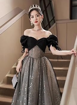 スパンコールにフェザーがゴージャスなお袖付きイブニングドレス 717NM21mRSL._AC_UY350_.jpg