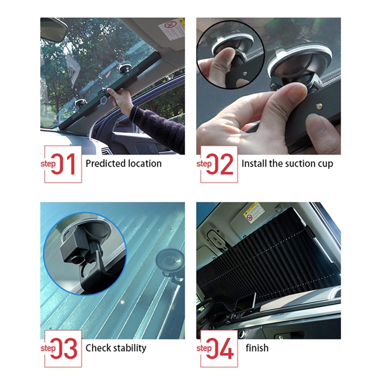 Parasoles Parasol Coche Ventana Delantera Parabrisas Parasol Cubierta para Coche Protección UV Visera Protectora Cortina Parasol Interior Coche Parasol Ventana Coche (Tamaño : 1set 70cm)
