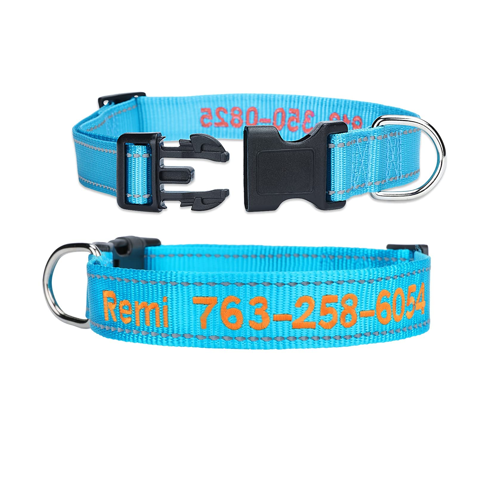 Collare Per Cani Personalizzato - Ricamato Con Nome E Telefono, 4 Misure Regolabili E Fibbia Sicura - Foto 7