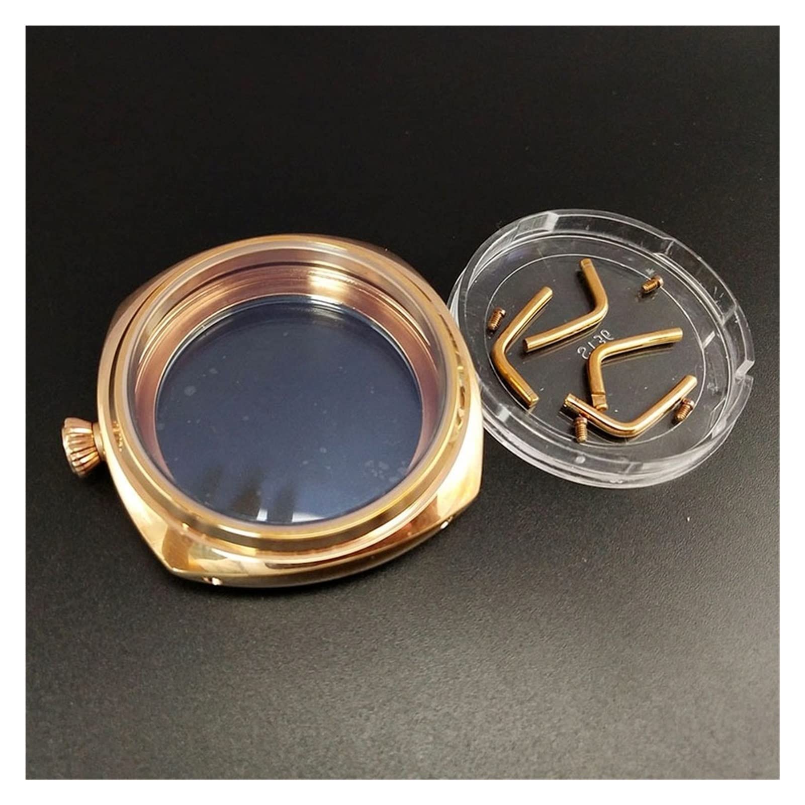 45 mm obudowa zegarka zegarek polerowana stal nierdzewna złota obudowa kompatybilna z ETA 6497/6498 mechanizm akcesoria do zegarków części naprawcze obudowa zegarka ramka