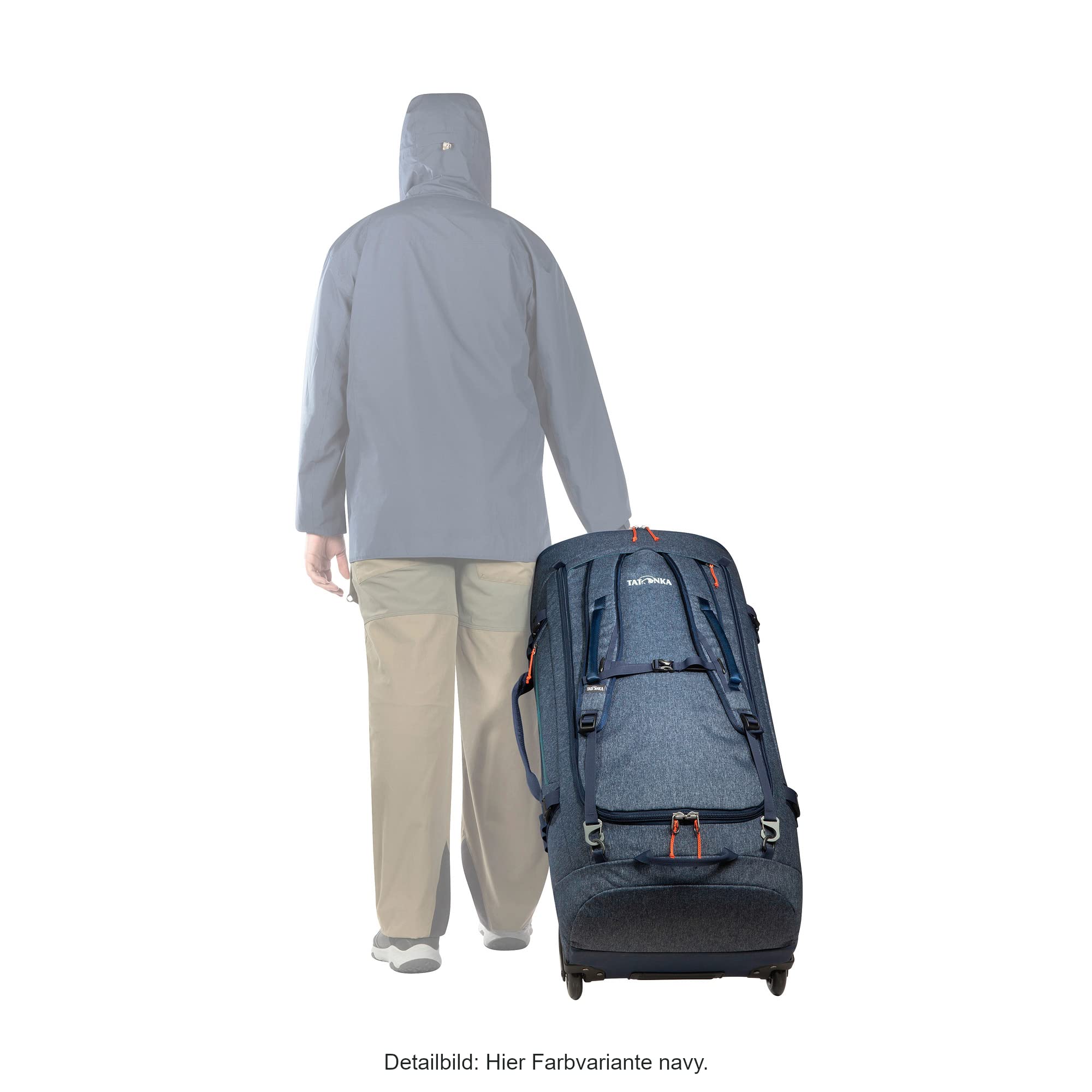 Tatonka Wózek Duffle Roller 105 l – składana torba podróżna z kółkami i funkcją plecaka – możliwość schowania we własnej kieszeni w pokrywie – pojemność 105 l