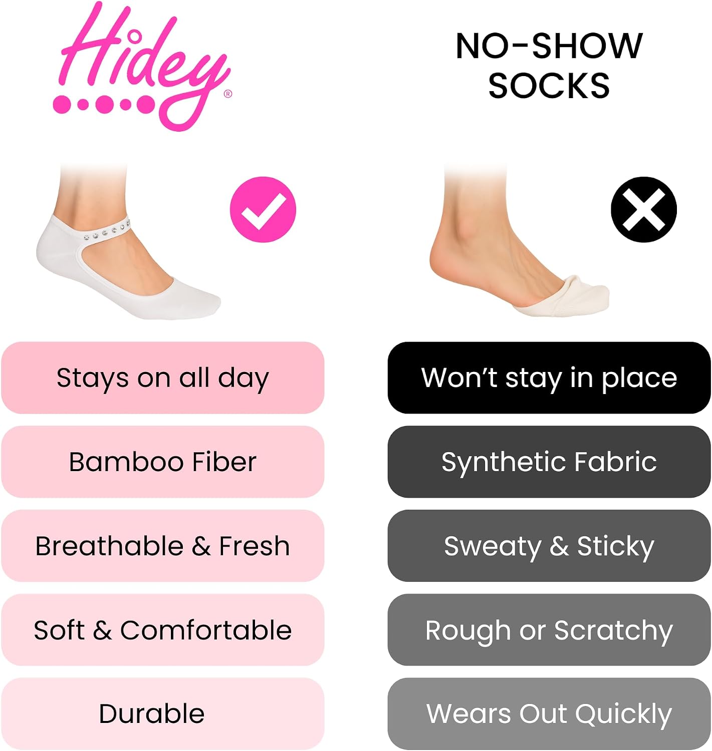 Hidey Style Youth Anklet Socks – Premium Bamboo Viscose Socks for Kids Stay On All Day