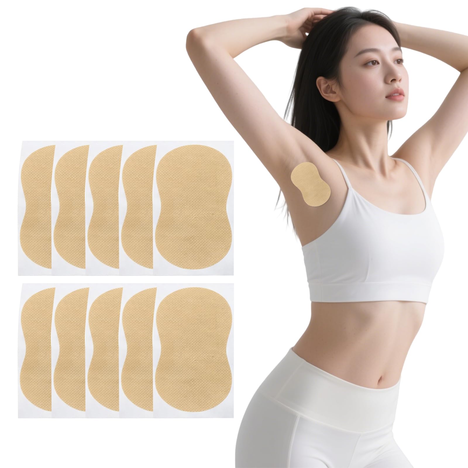 脇汗パッド 100枚 わきあせパット わきあせパット メンズ 汗取り 繰り 吸汗性優れ わきの下や足の裏にも使える 使いやすい 直貼りできる ひょうたん型