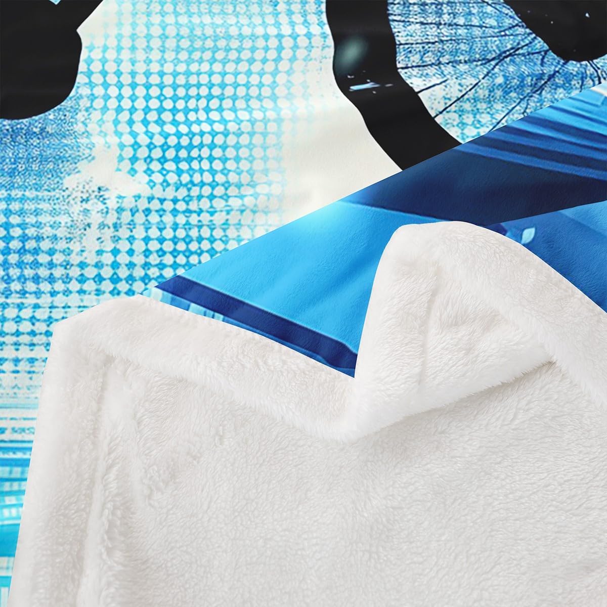 Boys Bmx Blanket Throw Bicycle Motocross Racer Sherpa Blanket Motorcycle Dirt Bike Fleece Blanket For Kids Teen Young Man Extreme Speed Sports Vehicle Fuzzy Blanket Sofa Decor Twin 60"x80" Blue Green