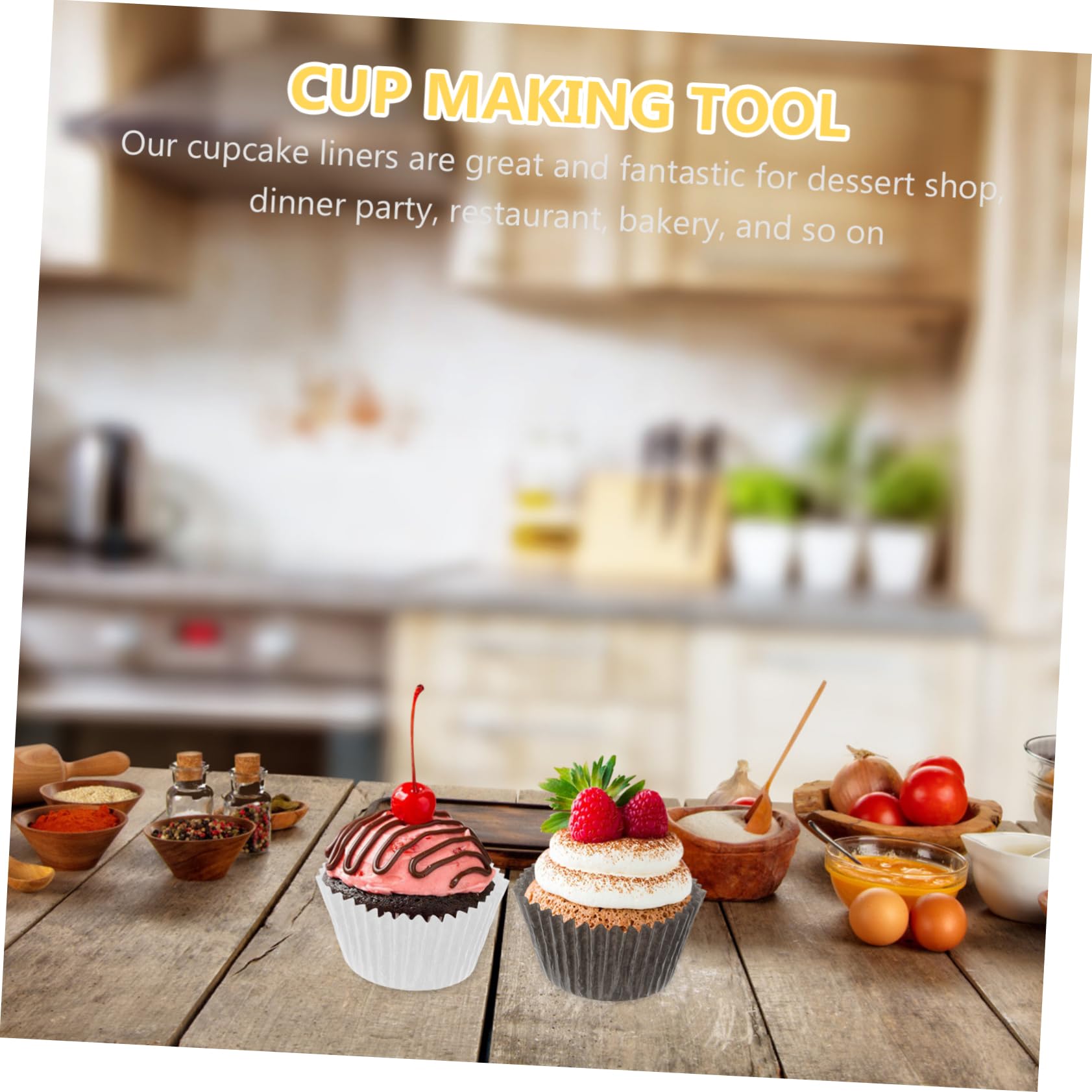 PRETYZOOM 1000 Unidades de Capacillos para Cupcakes para Hornear y Envoltorios de Muffins de Papel sin Pérdida de Color ni Olor Ideales para Fiestas Infantiles y Meriendas