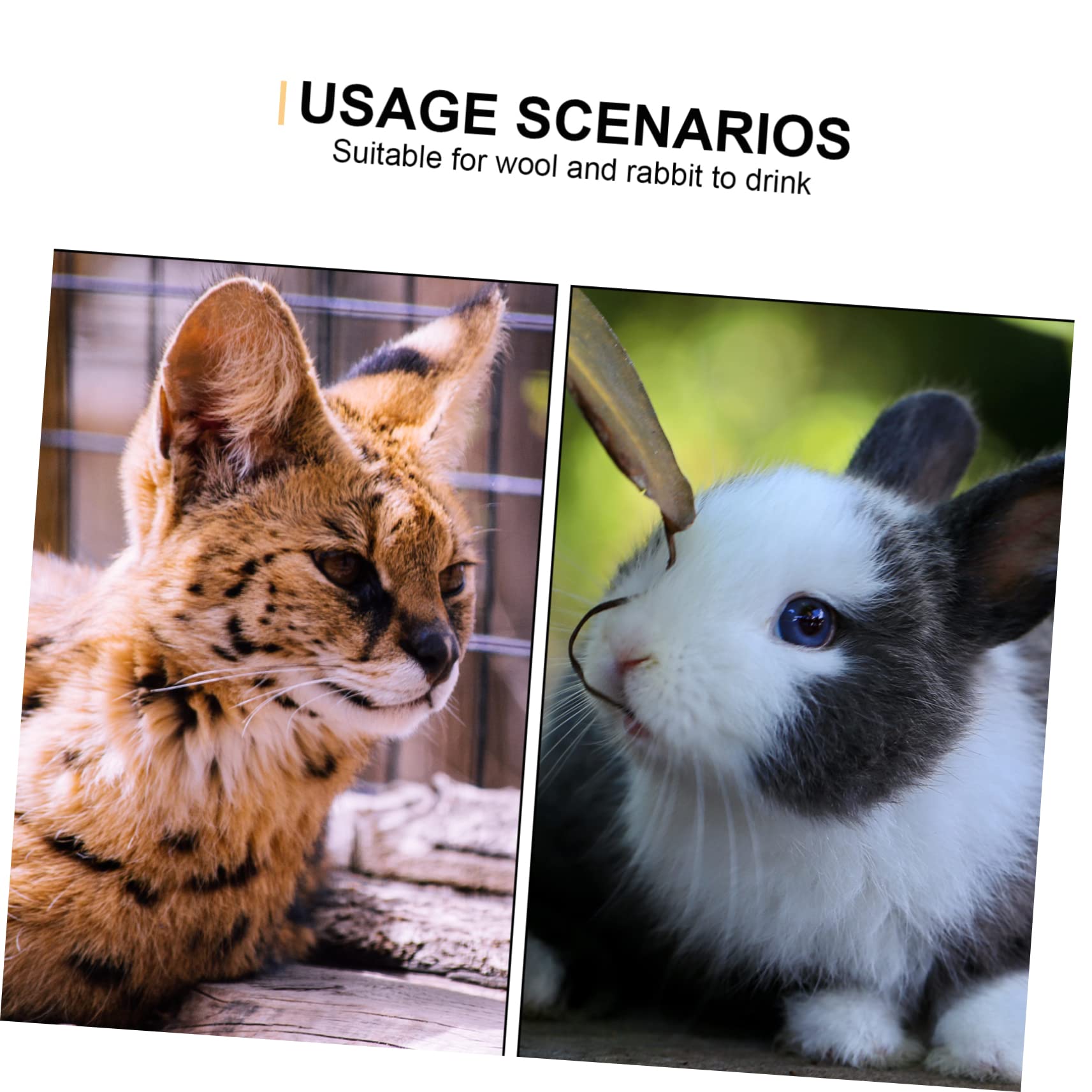 Angoily 6 Piezas Bebedor De Conejos Dispensador De Agua Automático Botella De Jarra Dispensador Automático Botella De Animales Botella para Beber Bebedero Acero Inoxidable