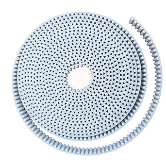PJinloog-Timing Belt 10 Meters, HTD8M Timing Belt, Width 15/20/30mm, Color White, PU Polyurethane with Steel Core, HTD 8M Open Ended Pitch 8mm Pulley Precise Size (Width : 20mm)
