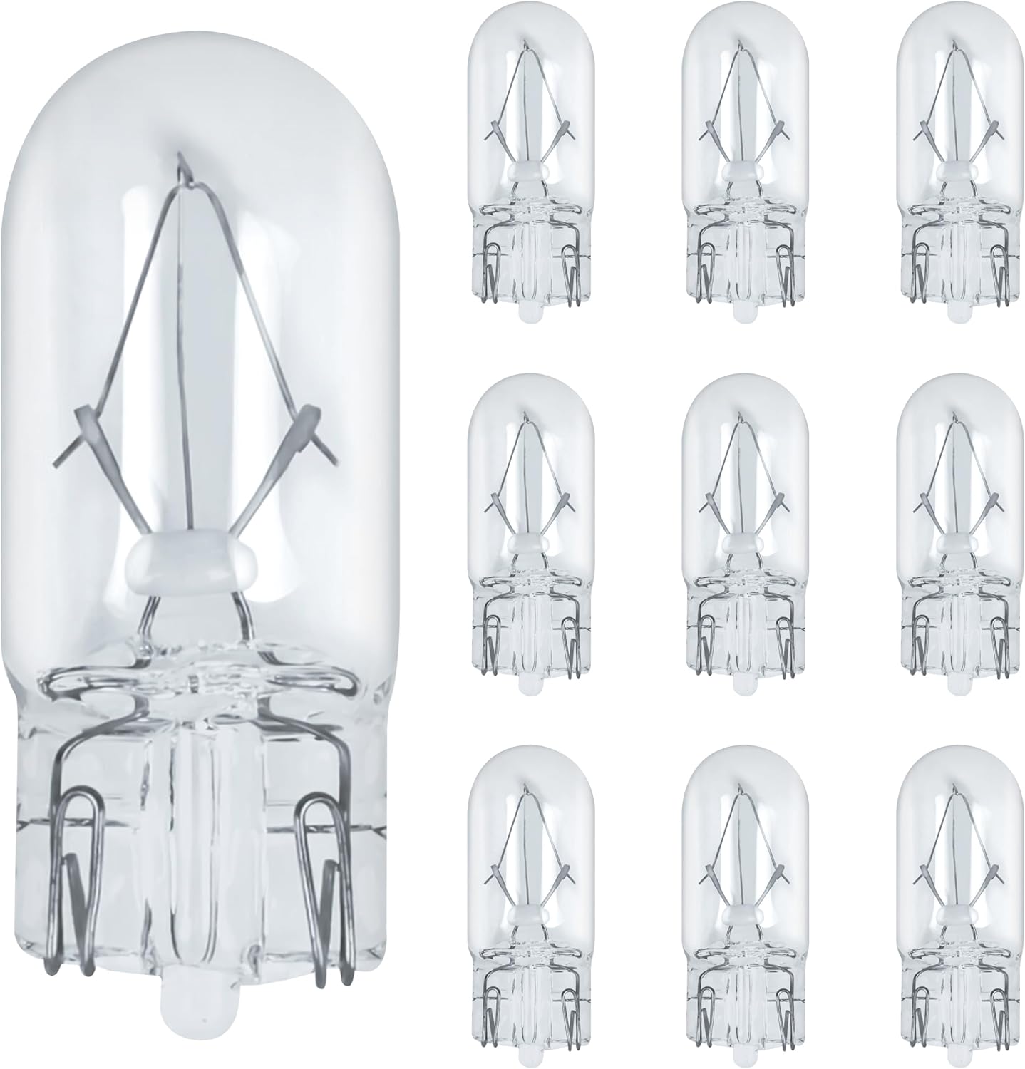 OHLECTRIC Pure Xenon Gas Bulbs - CRI 100, T3.25 Clear Wedge Base - 33 Lumens, 5 Watt, 12 Volts - 10000 Hours Dimmable Lights - Ideal for Landscapes - 2800K - Soft White, Pack of 10 - OL-46146