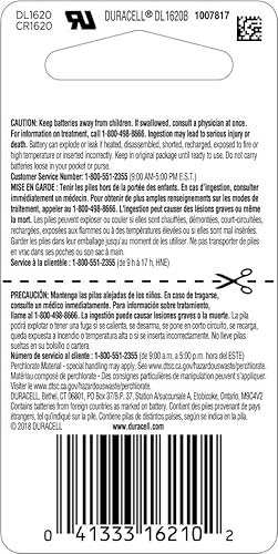 Miniatura 2 de Duracell - 1616 - Batería de litio de 3 V batería de larga duración 1 unidad