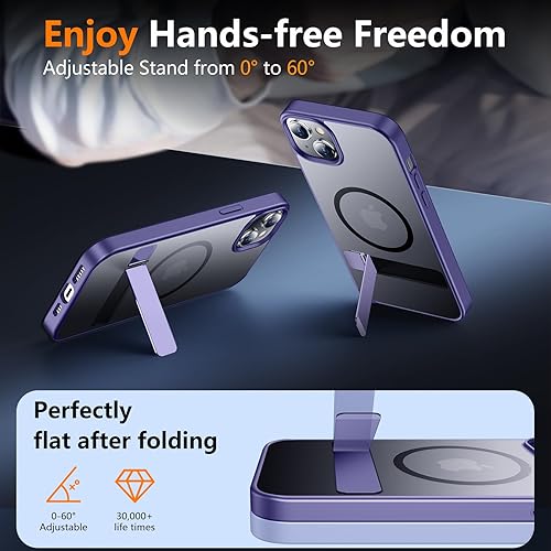 Miniatura 6 de SPIDERCASE Funda magnética para iPhone 15 PlusiPhone 14 Plus, protección militar contra caídas con 2 piezas protector de pantalla de vidrio +