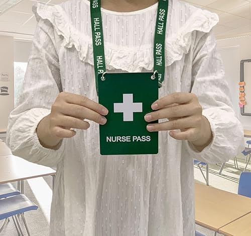 Miniatura 5 de Cordones de pasillo con pases grandes para tarjetas, juego de pases irrompibles para el aula escolar de 5 pulgadas para padres maestros (pasillo,