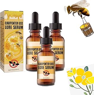 Carpenter Bee Trap Lure, 2023 New Carpenter Bee Traps for Outdoors, Carpenter Bee Lure Serum, Carpenter Bee Traps for Outdoors, Attracting Carpenter Bees to Your Outdoor Hive (3pcs)
