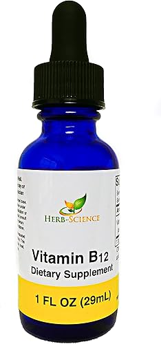 Líquido líquido de cobalamina de vitamina B12, suplemento VIT B-12 sin alcohol, apoya las células nerviosas y el tejido, apoya la salud del corazón,