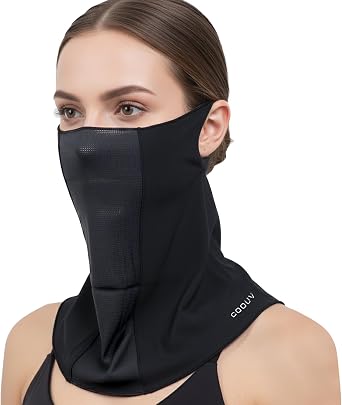 Full Face Cover UPF50+ Sun Protection,Ice Silk Cooling Face Mask UV Neck Gaiter Gradient Color Scarf Breathable Bandana