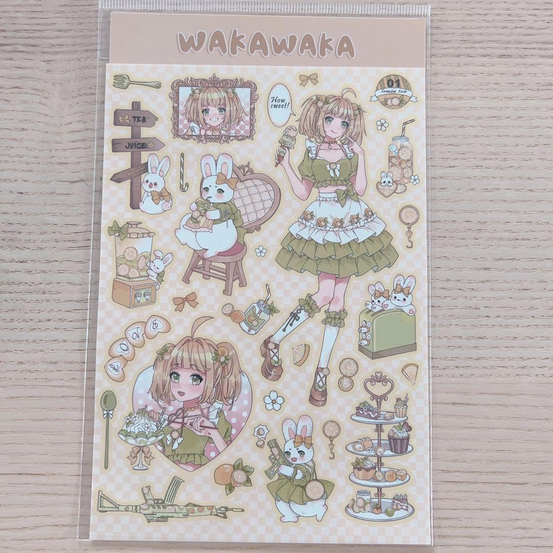 コNo.144 シックガール コラージュステッカーシール(防水)女の子 コNo.144 シックガール コラージュステッカーシール(防水)女の子