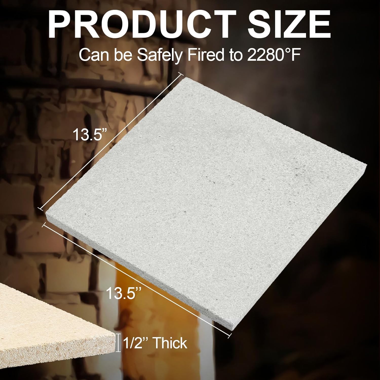 Weysat 16 x 16 x 0.8 Inches Kiln Shelf Fires up to 2280°f for Glass Fusing and Ceramics, Pottery at Home, Use in Any Kiln